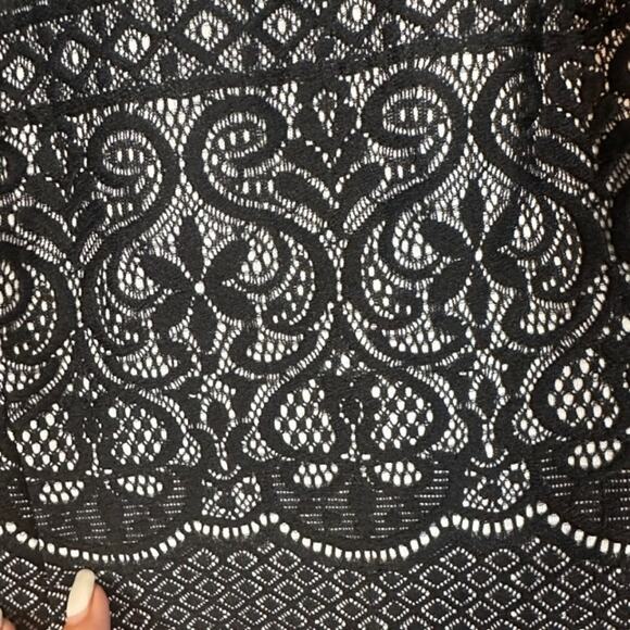 Eliza J Black Floral Lattice Sleeveless Formal Sheath Dress Women Sz 10 - Picture 8 of 12